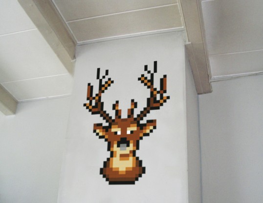 Puzzle cerf avec des stickers pixels - Puxxle