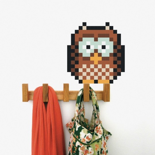 Sticker Pixel art chouette Puxxle