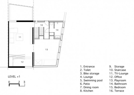 Maison contemporaine LKS - plan 1er étage