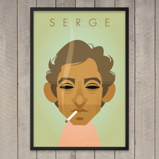 Retro print - tableau de Serge Gainsbourg