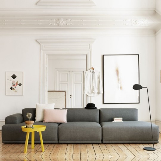 Canapé Connect Muuto avec tissu Kvadrat