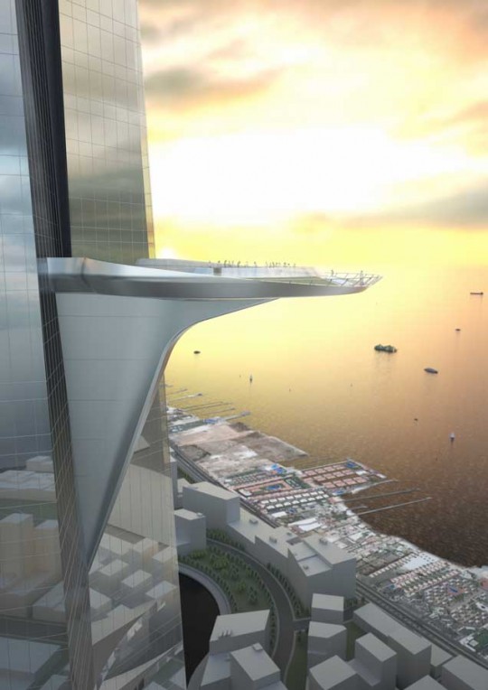 Kingdom Tower - plateforme ronde avec vue panoramique