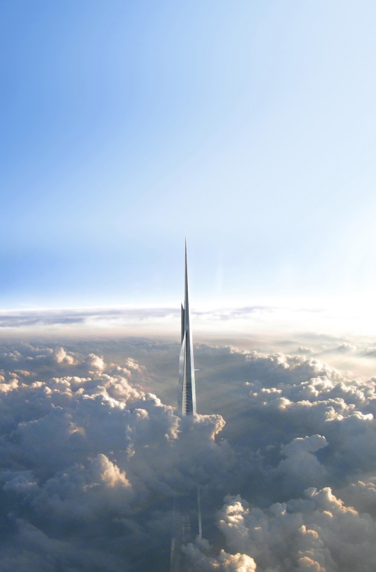 Kingdom Tower - un gratte-ciel dans les nuages