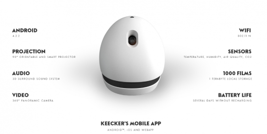 Keecker - spécifications du robot