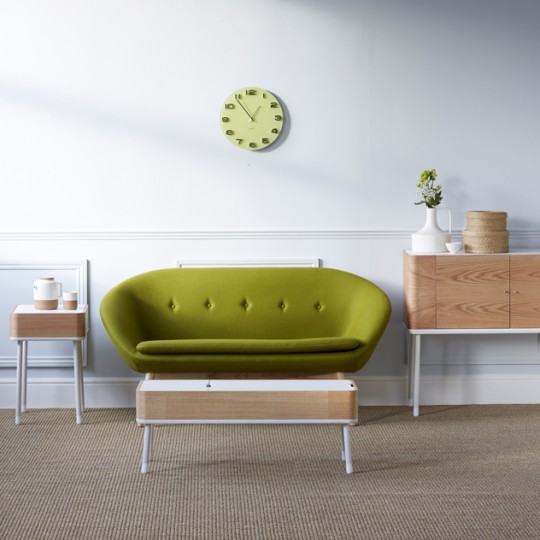 Sofa Tribeca vert esprit années 50