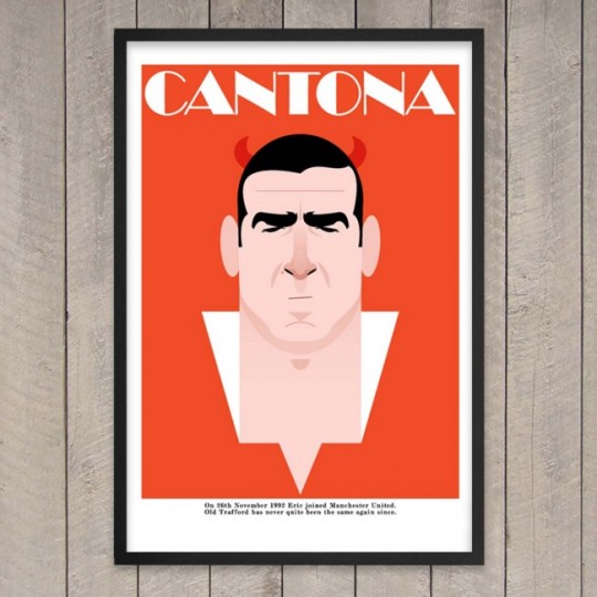 Tableau football prints Cantona