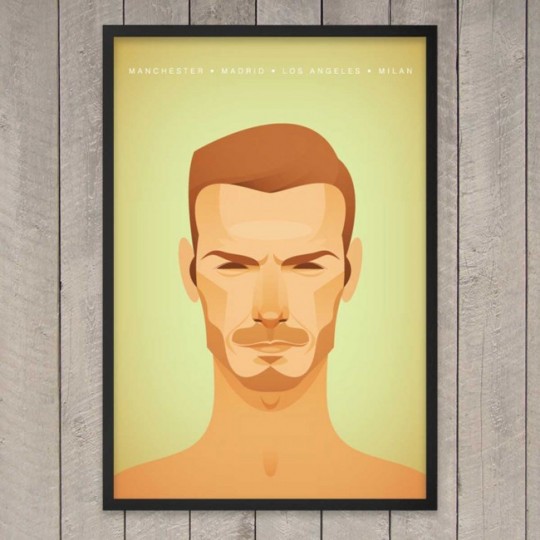 Tableau football prints David Beckham