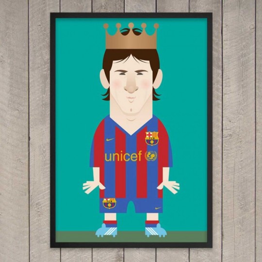Tableau football prints King Lionel Messi