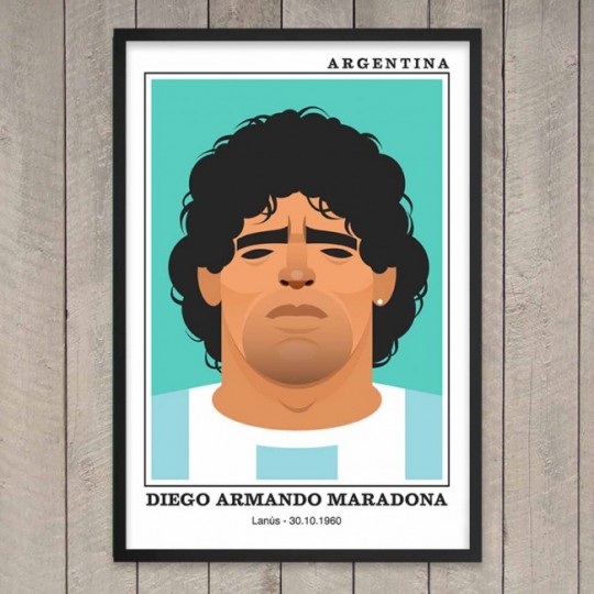 Tableau football prints Maradona
