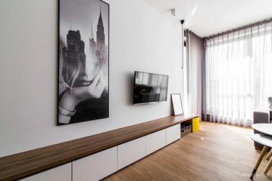 Appartement déco scandinave - meuble TV