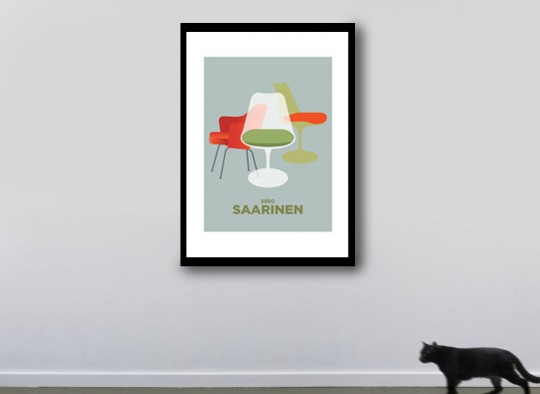 Poster American Flat Chaise Saarinen