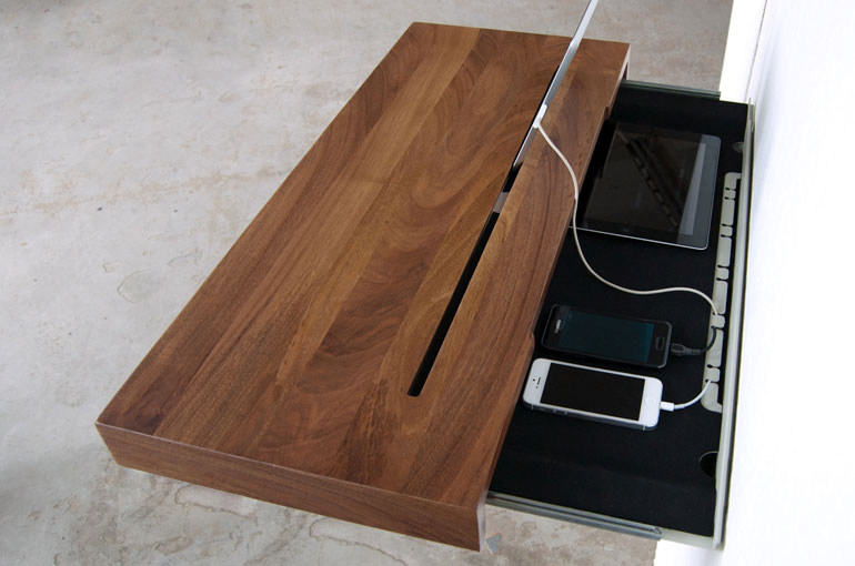 etagere murale multimedia