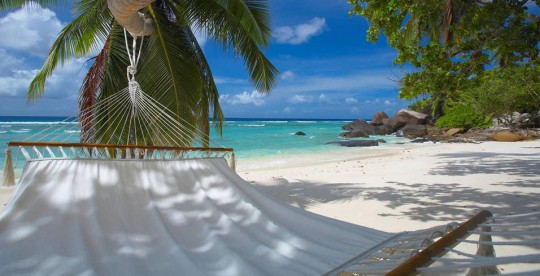 Hotel Hlton Labriz Seychelles - hamac au bord de la plage