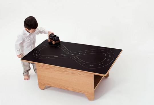 Table basee Ping Pong avec plateau tableau noir pour dessiner