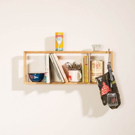 Flying shelf - étagère murale en chêne moderne et chaleureuse