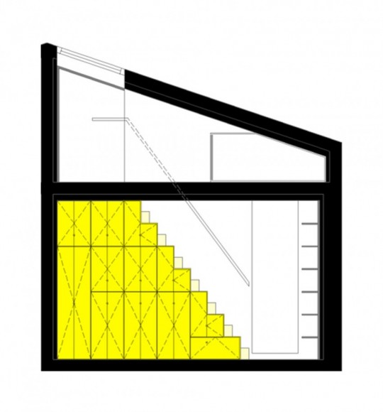 Appartement C - plan de coupe du studio