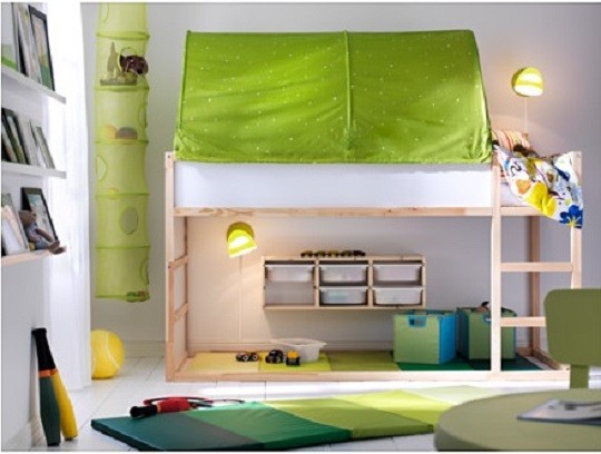 Lit enfant réversible haut ou bas Kura Ikea