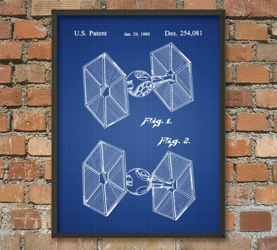 Poster plan Star Wars Tie Fighter impérial