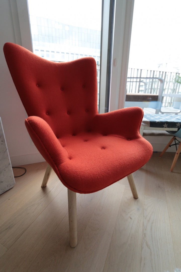 Fauteuil rétro Contour R160 orange