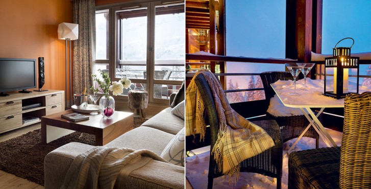 Résidence les terrasses d'Helios à  Flaine - chambre avec terrasse