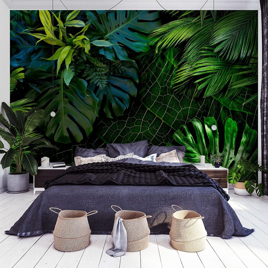 Chambre avec papier-peint Jungle