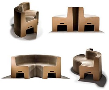 Canapé en carton extensible FlexibleLove - Chishen Chiu design