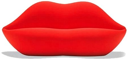 photo du canapé en forme de bouche rouge - Lips - Bocca - Salvador Dali