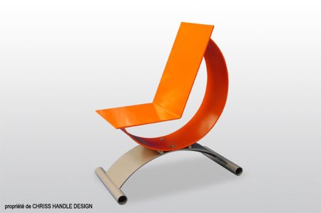 chaise design orange quart d’heure - Christophe Soffietti