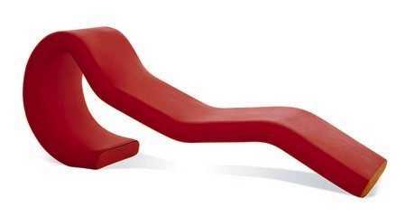 chaise lounge design rouge