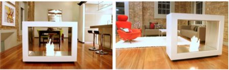 Cheminée design d'appartement