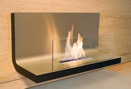 cheminée murale design Wall flame, Radius