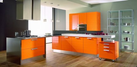 cuisine italienne design orange - Mobilissima