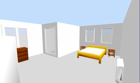 exemple de décoration d’intérieur réalisé avec le logiciel de déco Sweet home 3D (version mac)