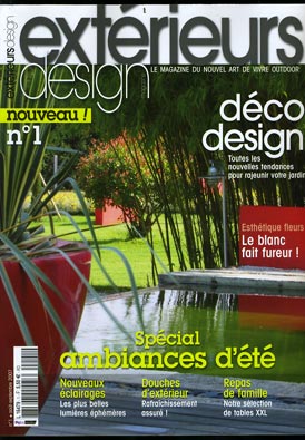 extérieurs design magazine - couverture du 1er numéro de juillet 2007
