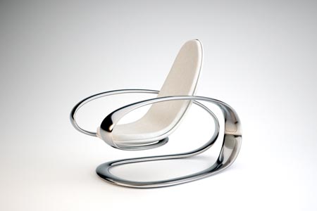 fauteuil à bascule design dessiné par Phillip Grass