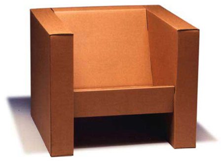 fauteuil en carton plié Tripop - Alexis Tricoire design