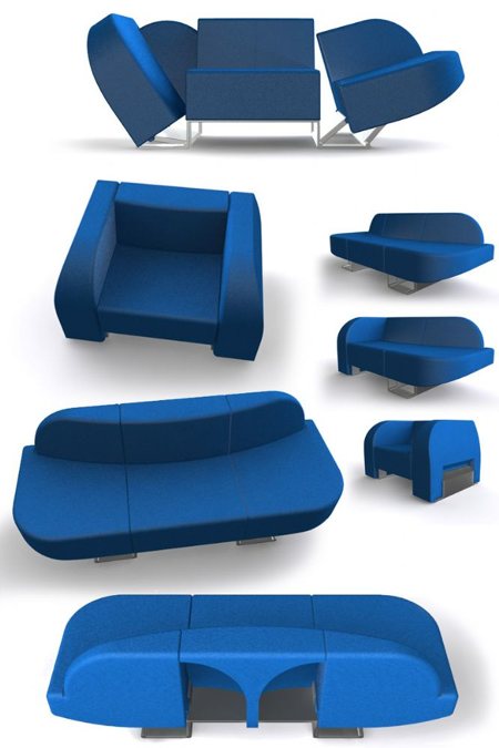 fauteuil convertible en sofa Transformers - design par Roel Verhagen Kaptein