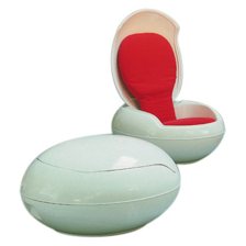 fauteuil egg en forme d’oeuf design