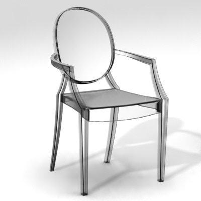 fauteuil design transparent Louis Ghost - Kartell - Starck