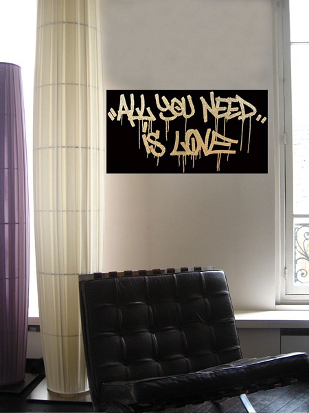 graffiti décoratif All you need is love - Tag & Wall