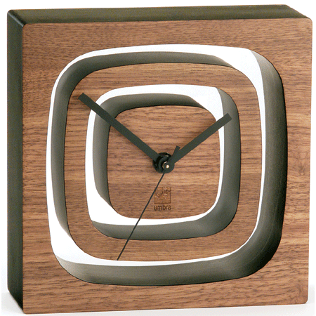 photo horloge murale design en bois - Echo wood