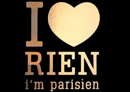 sticker déco Paristic - I love rien, I
