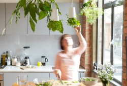 Déco green : Vive les pots de fleurs suspendus au plafond ! Déco green : Vive les pots de fleurs suspendus au plafond !