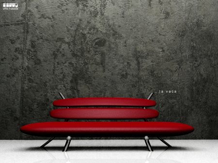 sofa rouge design La Vaca - Umo Masada