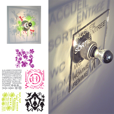 photo lampe design personnalisable à  texte - patch light
