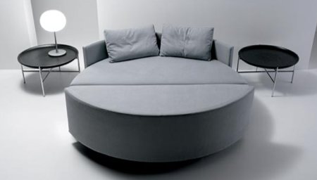 lit rond convertible en canapé Scoop - Saba Italia design