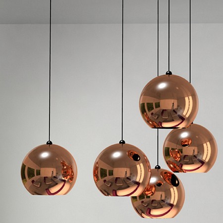 photo luminaire boules Copper Shade - Tom Dixon