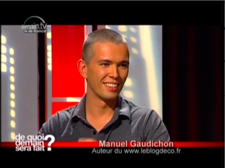 Manuel Gaudichon du blog deco dans l’émission de télé De quoi demain sera fait ?