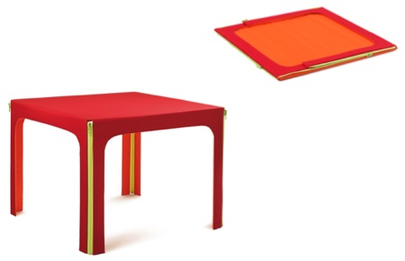 Miss folding, table basse pliante zippée - Luneau design