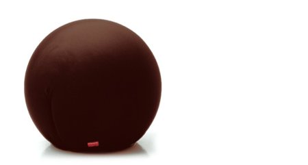 pouf design rond marron Tatino